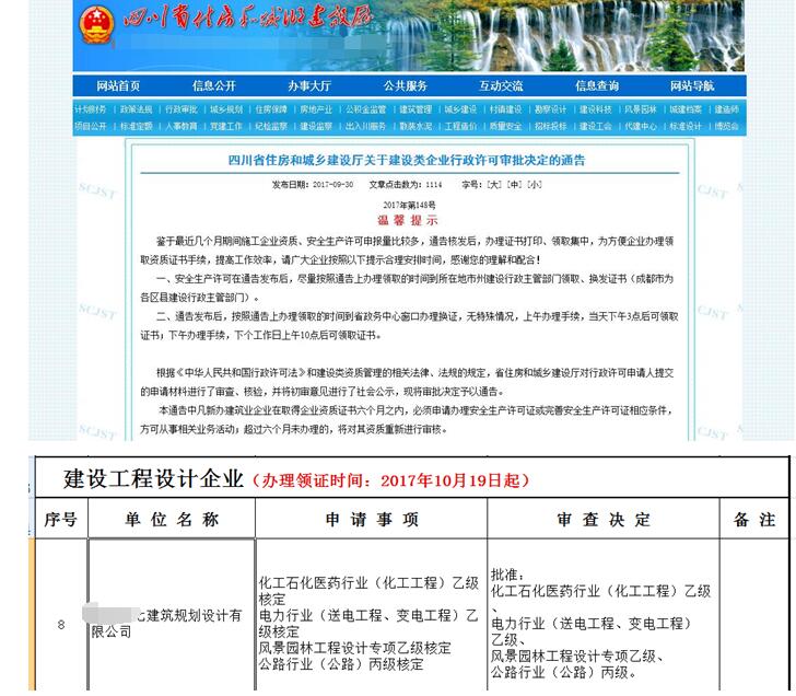 建筑设计院—中七设计院新增4项资质公示了，19号领证